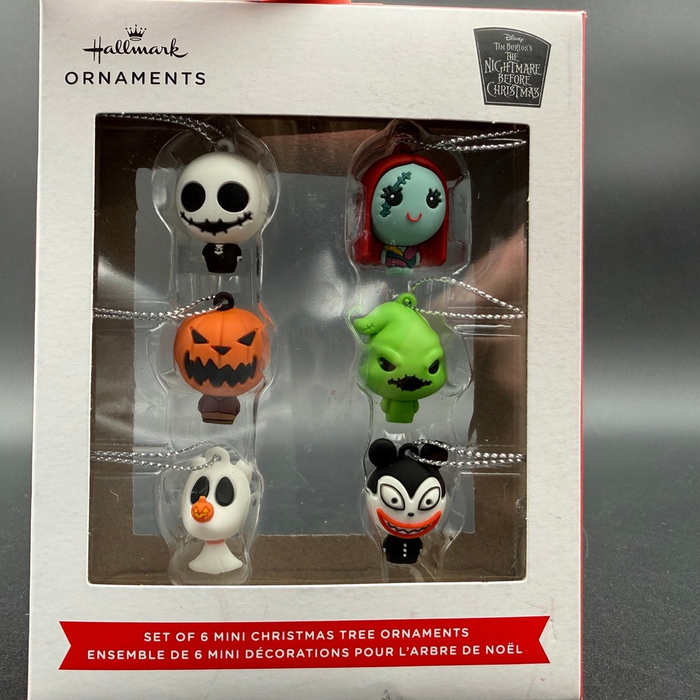 Hallmark‎ Disney The Nightmare Before Christmas Mini Ornaments Set of 6 New